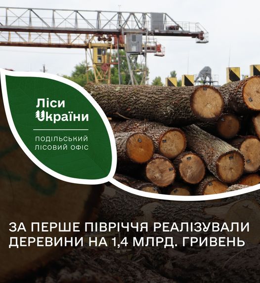 За пів року лісгоспи Тернопільщини, Хмельниччини та Буковини реалізували понад 657 тисяч кубометрів деревини